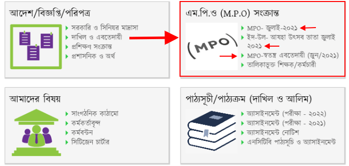 www.memis.gov.bd Madrasah Teacher MPO Sheet