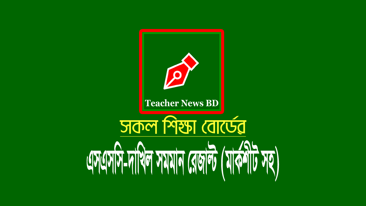 মার্কশিট (নাম্বার) সহ এসএসসি দাখিল রেজাল্ট ২০২৫