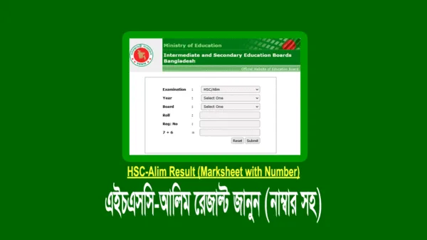 এইচএসসি-আলিম রেজাল্ট ২০২৫ (নাম্বার মার্কশীট সহ)