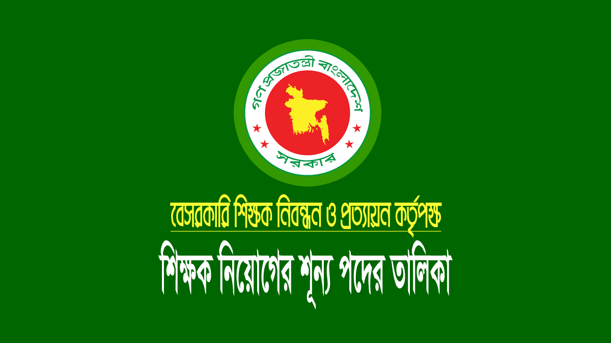 এনটিআরসিএ শিক্ষক নিয়োগের শূন্য পদের তালিকা ২০২৪